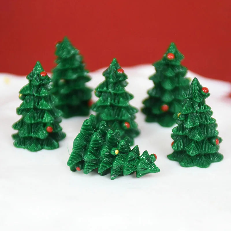 10pcs Miniature Christmas Tree Fairy Garden Figurines