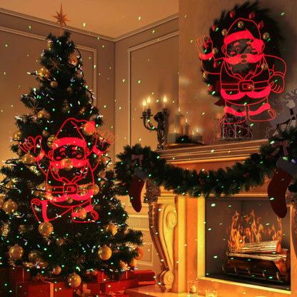 Laser Projector Light – Outdoor Santa and Elk Holiday Decoration