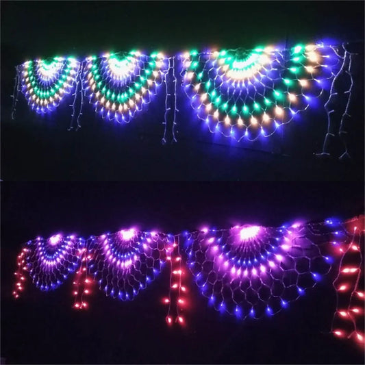 Thrisdar 3M 424LED 3pcs Peacock String Lights