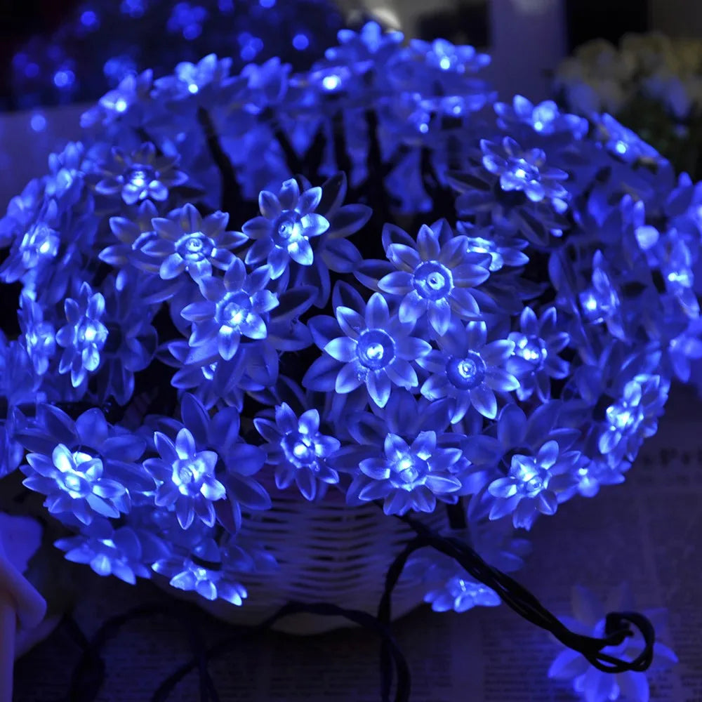 Lotus Flower Lighting Solar Led String Lights