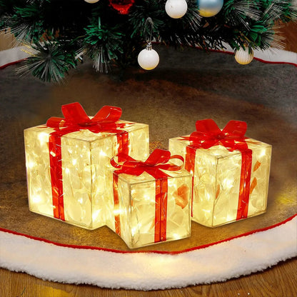 Outdoor Christmas Glowing Gifts Box Decoration