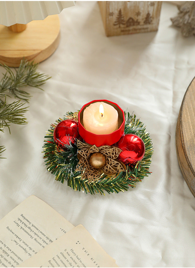 Artificial Pinball Pinecone Candle Holder