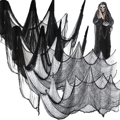 Black Creepy Cloth Scary Gauze Gothic Props