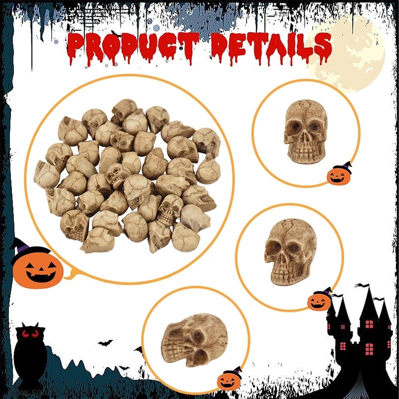 10/20pcs Halloween Skull Heads