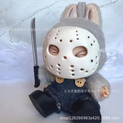 For/Cloth Labubu Doll Diy Terror Mask