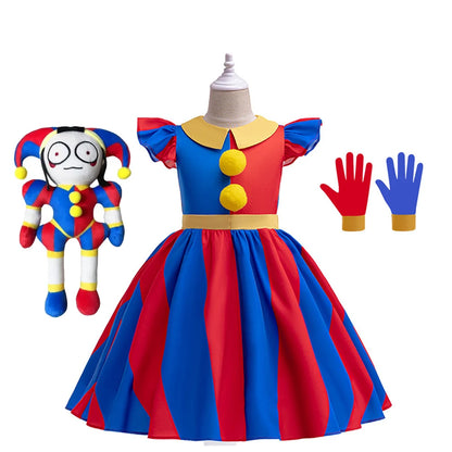 Kids Pomni Cosplay Costume