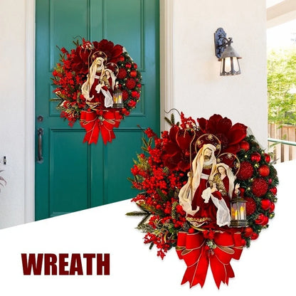 Christmas Decor - Artificial Flowers & Greenery, Gift Decor - Decorative Wreath for Home & Holiday