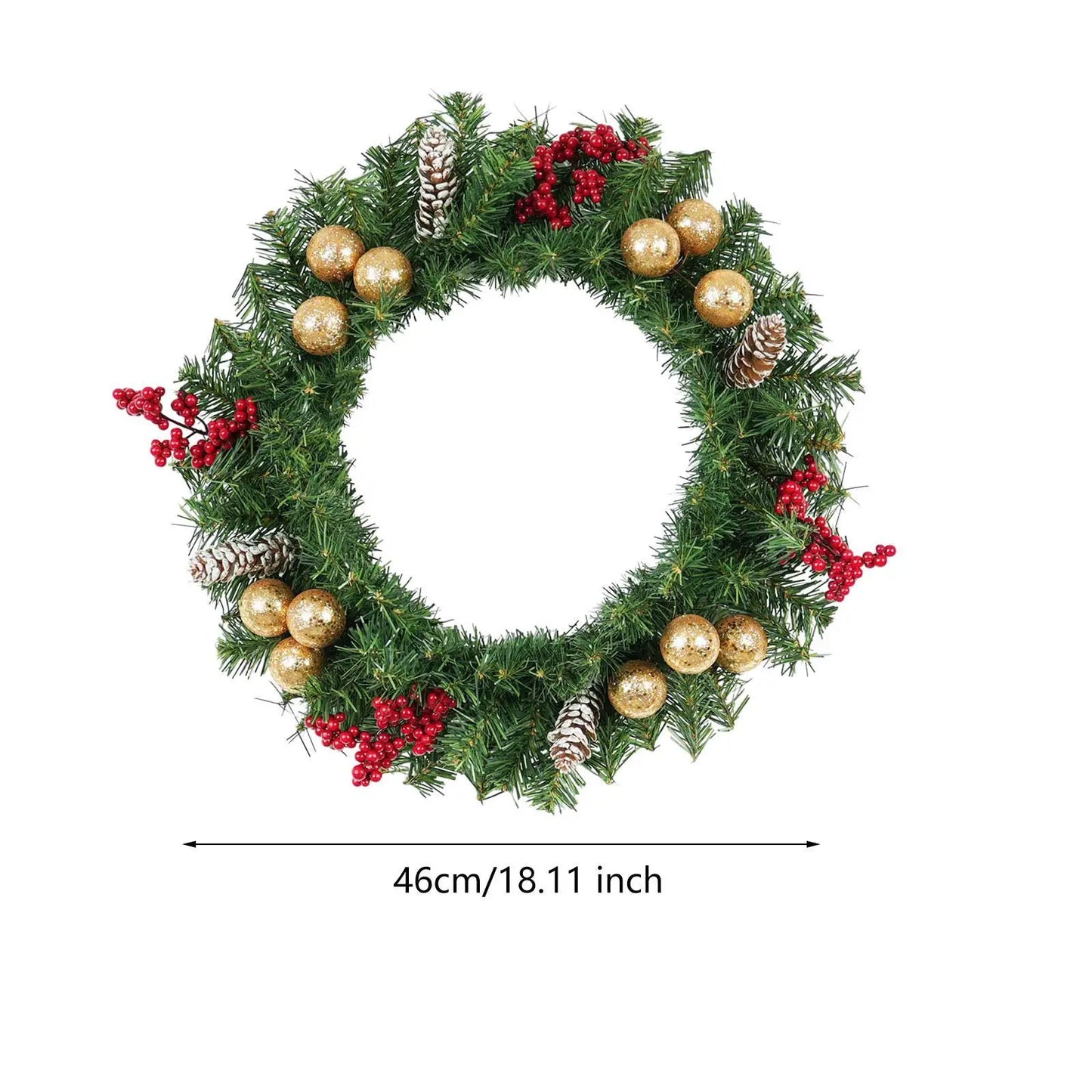 Christmas Wreath - Elegant Seasonal Decor - Decorative Wreath for Home & Holiday