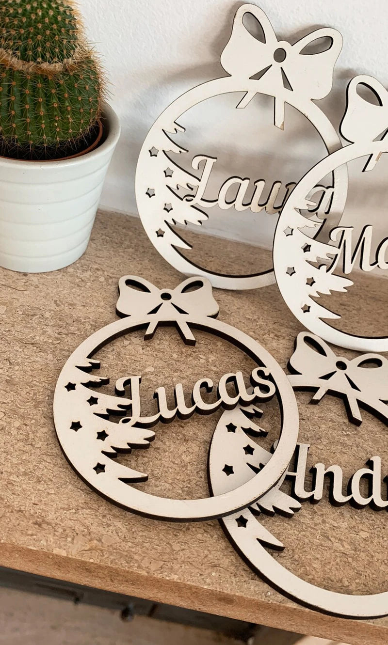 Personalized Laser-Cut Snowflake Bauble – Custom Christmas Tree Ornaments