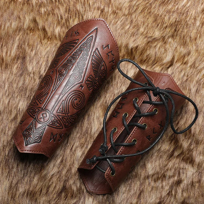 Medieval PU Leather Gauntlet Wristband