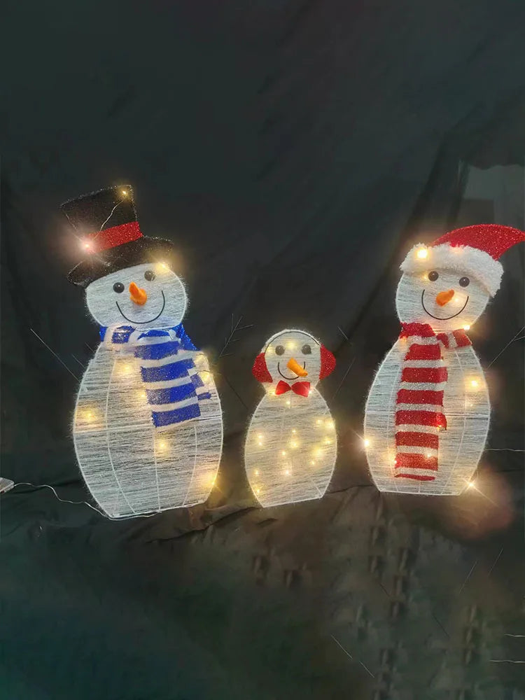 3Pcs  Snowman LED Light