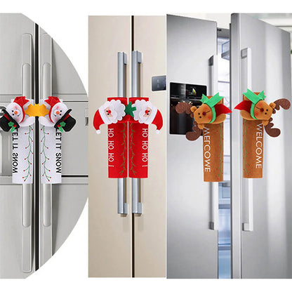 Christmas Refrigerator Door Handle Covers