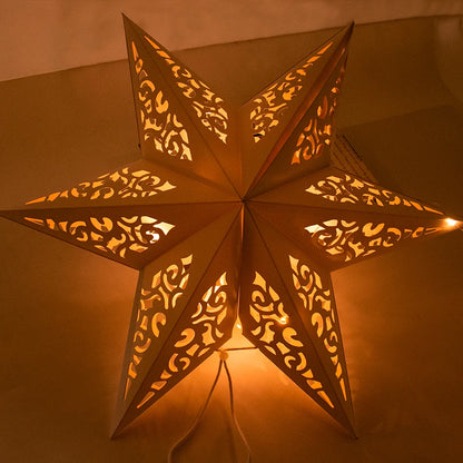 1pc White Hallow Out Star Hanging Decoration