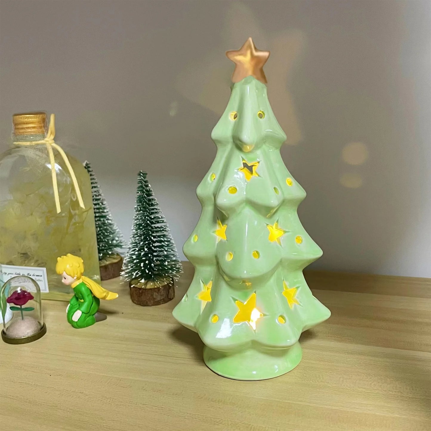 Adorable Ceramic Christmas Tree Figurine