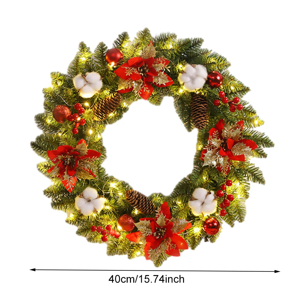 Christmas Hanging Decorations with Spruce Pine Cones Berry Ball 40CM