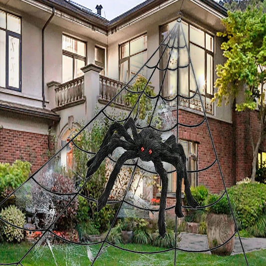 5m Large Plush Simulation Spider Web