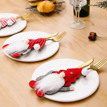 Adorable Christmas Cutlery Holder Knife Fork Bags