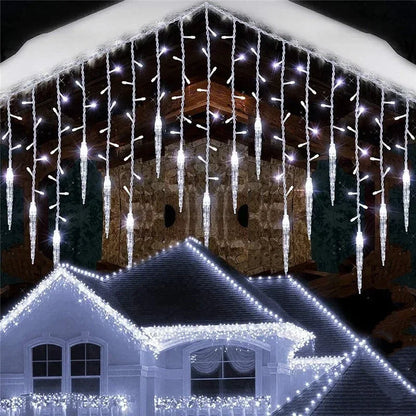 Led Icicle Curtain Lights Outdoor Street Garland