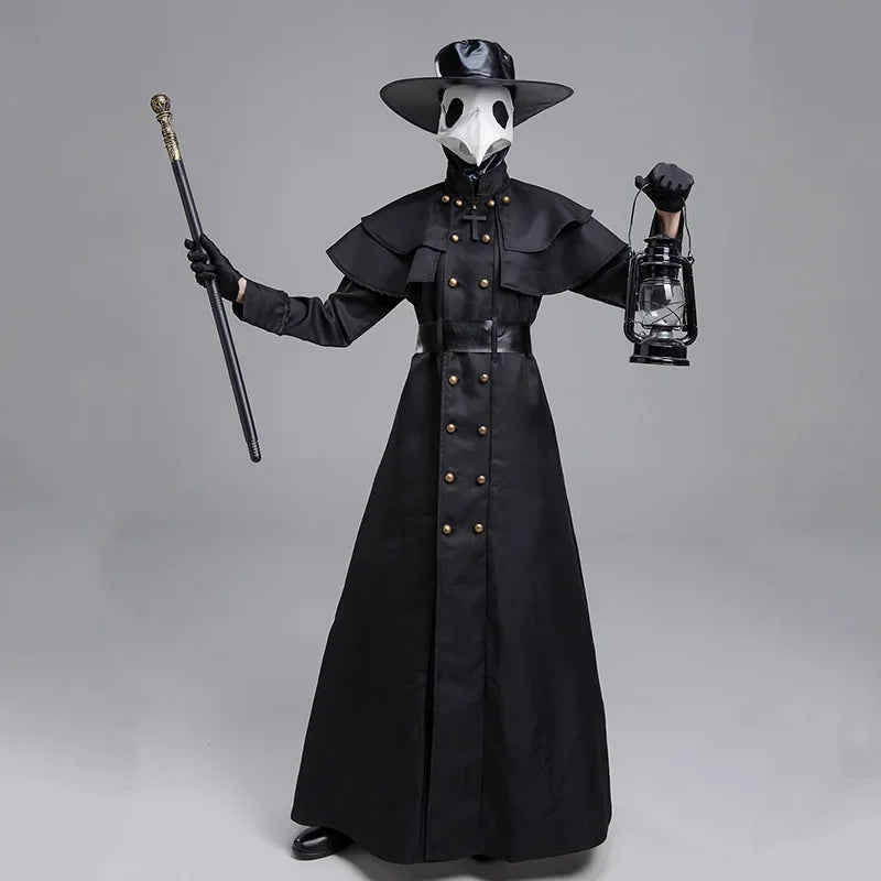 Medieval Hooded Robe Plague Doctor Costume