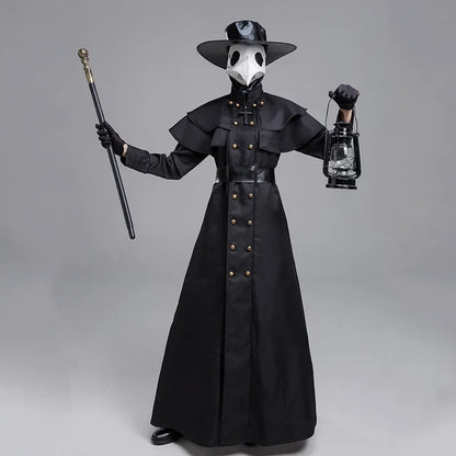 Medieval Hooded Robe Plague Doctor Costume