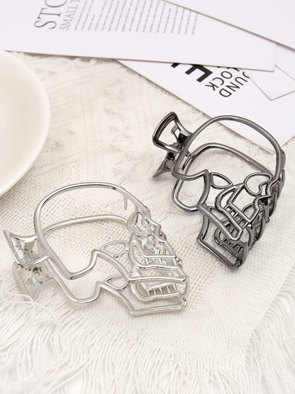 Halloween punk style metal skull