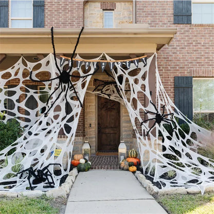 Giant Stretchy Spider Web Halloween Decor 20ft Cobweb