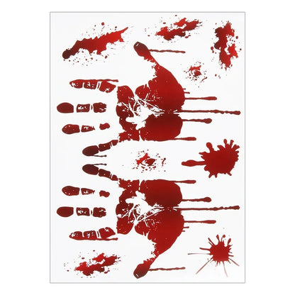 Scary bloody handprints and footprints window stickers 5PCS - Festivewarehouse™