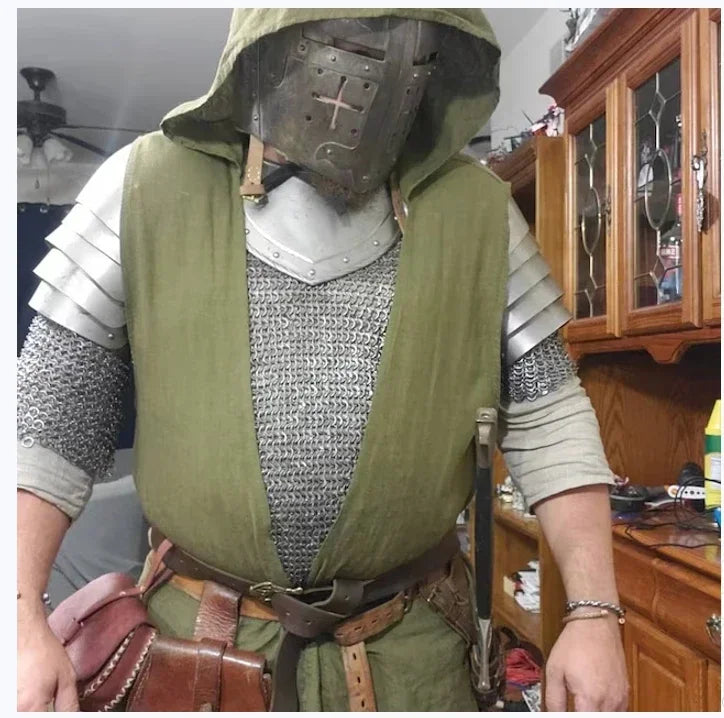 Open-Front Surcoat - Linen Medieval Overgarment Vikings Costume