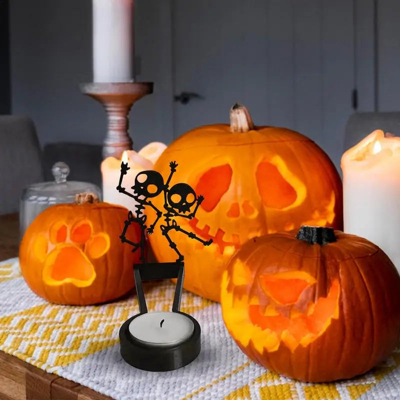 Silhouette Candle Holder Projection For Spooky Atmosphere