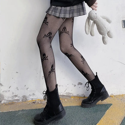 Sexy Black Spider Web Mesh Pantyhose