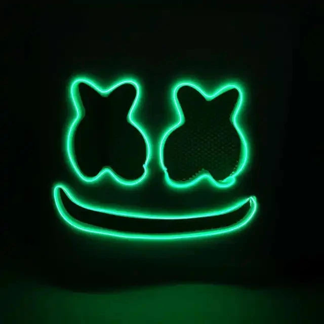 LED DJ Mask Lifelike Marshmello Mask