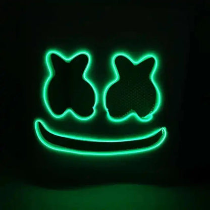 LED DJ Mask Lifelike Marshmello Mask