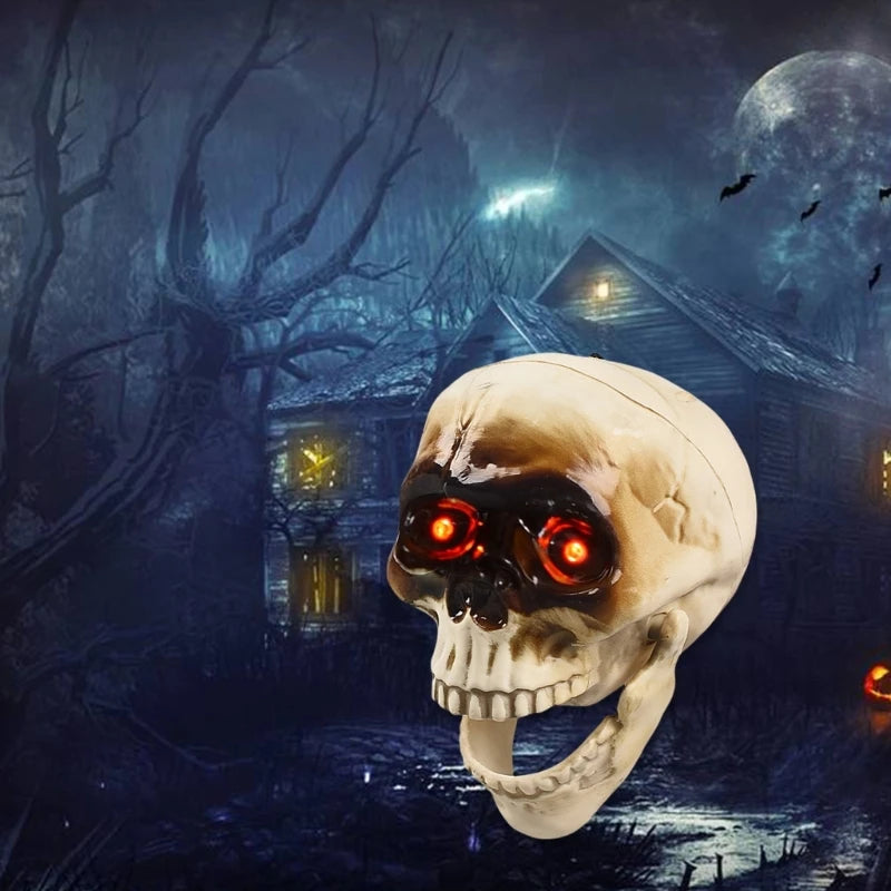 Animated Talking Skull with Flashing Eye