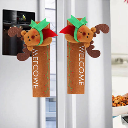 Christmas Refrigerator Door Handle Covers