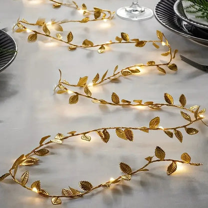 LED Battery Powerd Golden Tiny Leaves Fairy String Light