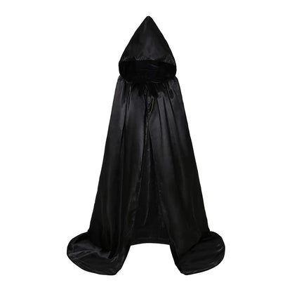 Unisex Black Hooded Cloak Witch