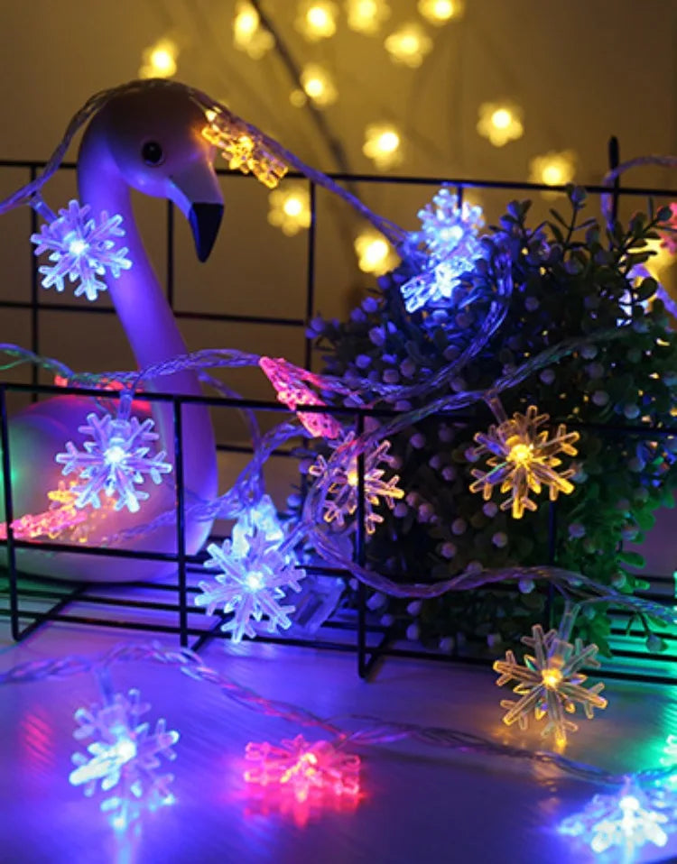 1.5/3m String Light - Snowflake Battery Powered Garland