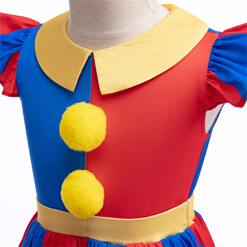 Kids Pomni Cosplay Costume