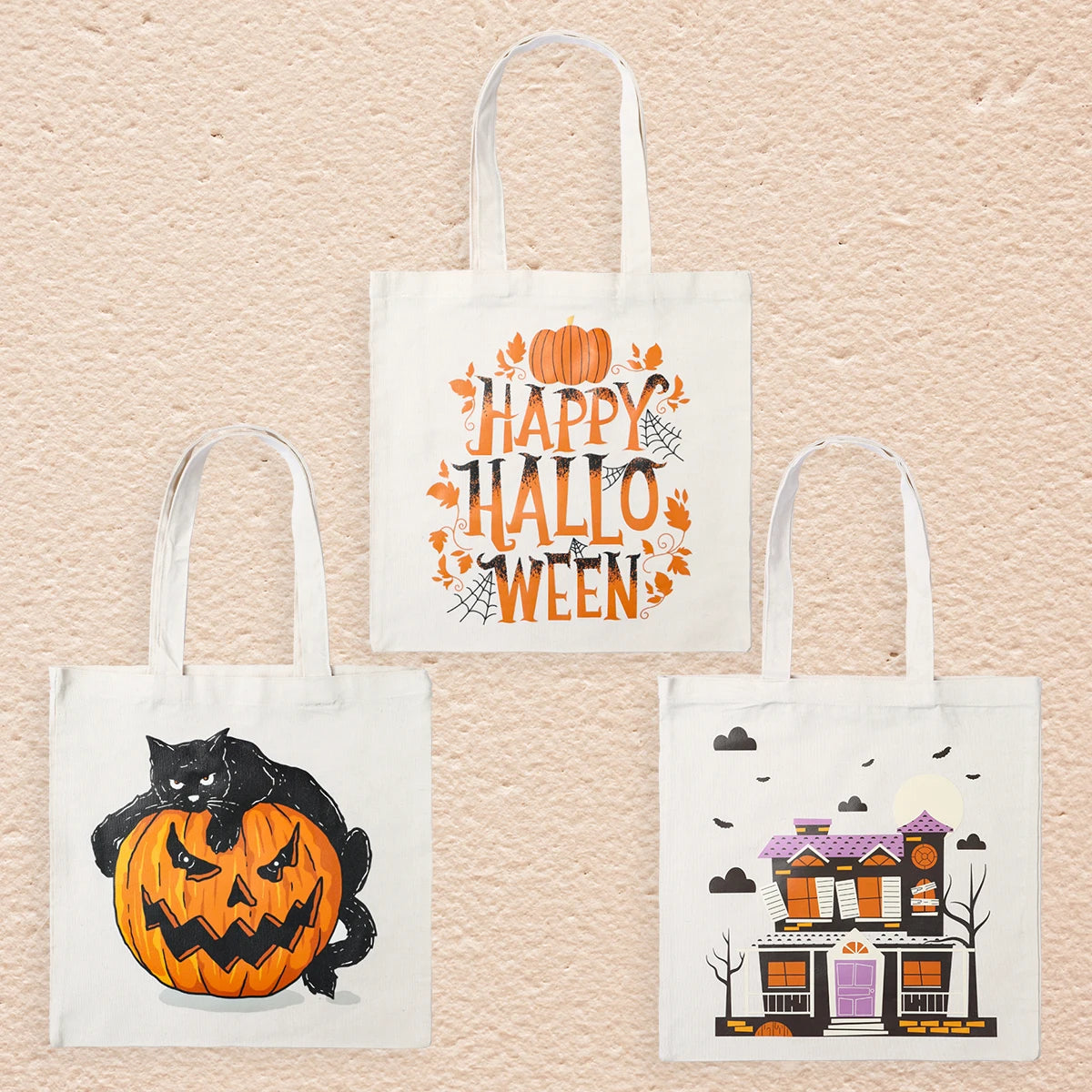 Trick Or Treat Theme Party Canvas Handbag - Festivewarehouse™