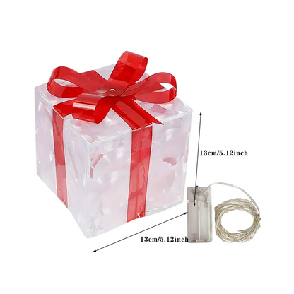 Outdoor Christmas Glowing Gifts Box Decoration