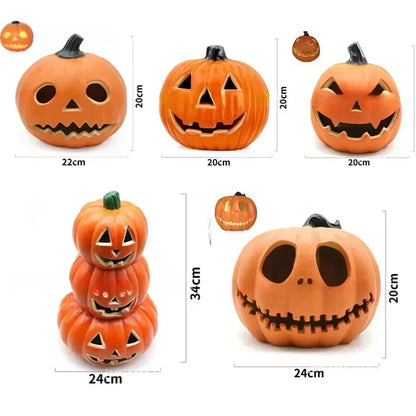 Jack-o Lantern Ghost Face Pumpkin Light