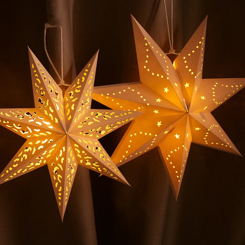 1pc White Hallow Out Star Hanging Decoration