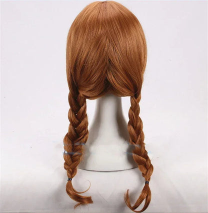 Doll Annabelle Cosplay Wig Long Brown Braided