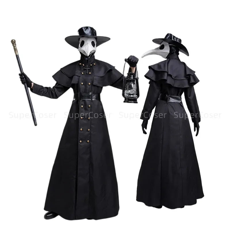Medieval Hooded Robe Plague Doctor Costume