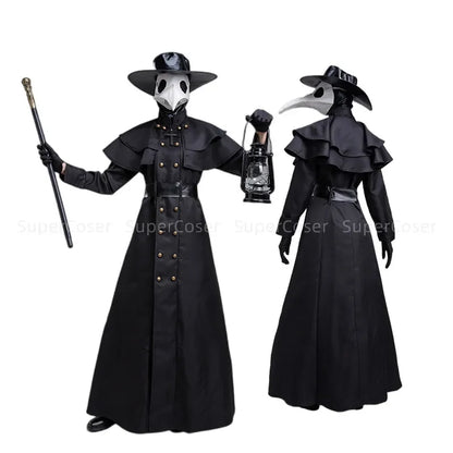Medieval Hooded Robe Plague Doctor Costume