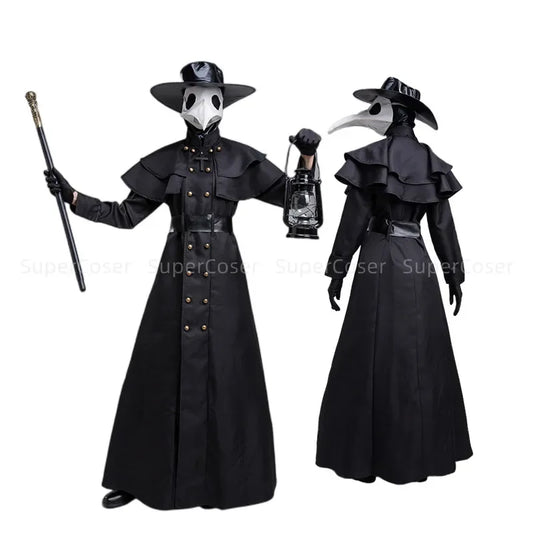 Medieval Hooded Robe Plague Doctor Costume