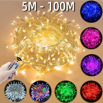 LED Christmas Light Fairy Strings Lights Outdoor Garland