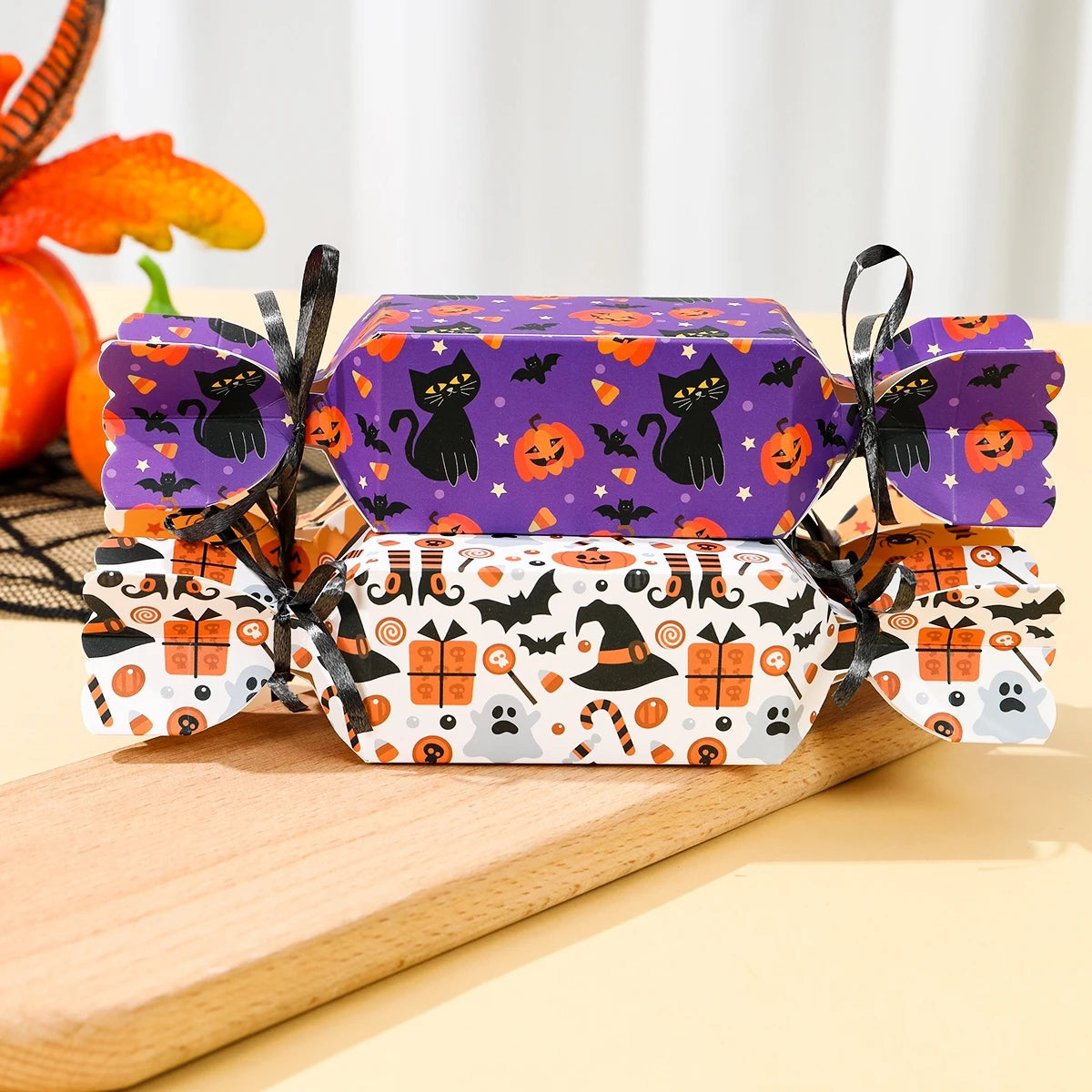 Pumpkin Ghost Cat  Halloween Trick Or Treat Box - Festivewarehouse™