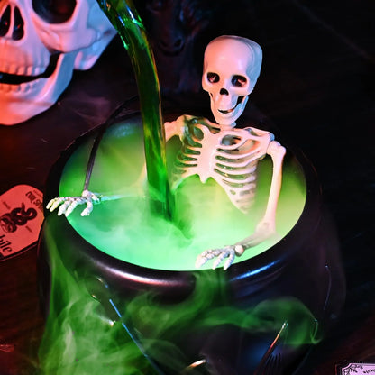 Hocus Pocus Witch Cauldron with LED Light & Fog Mist