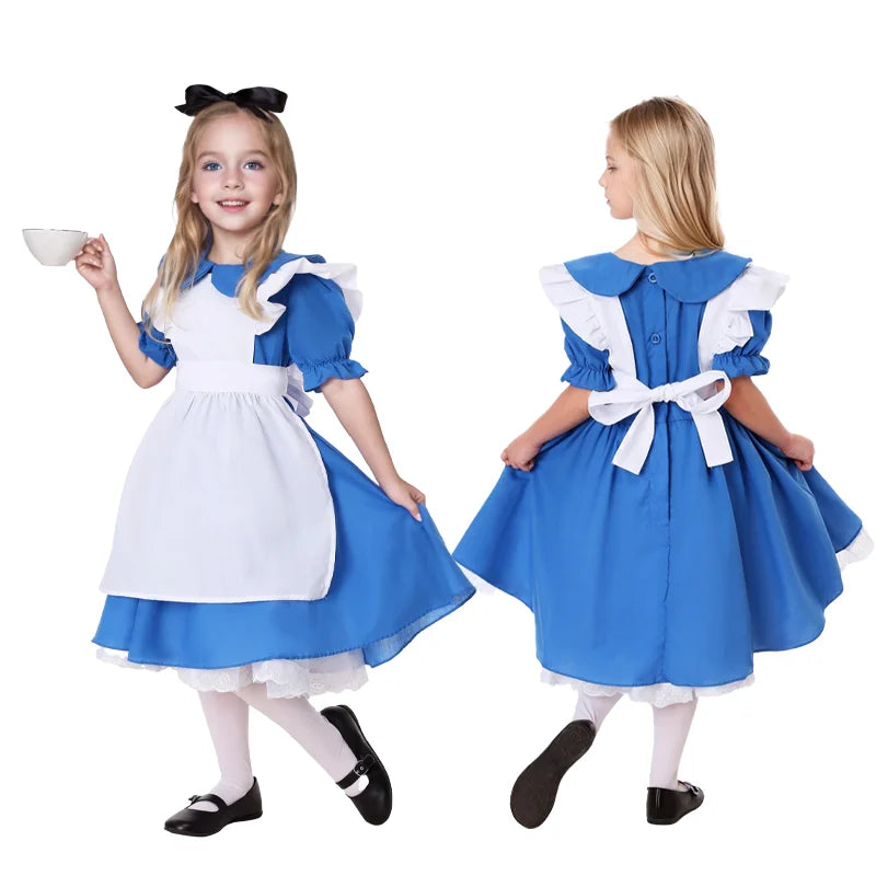 Alice Blue Lolita Maid Dress for Women